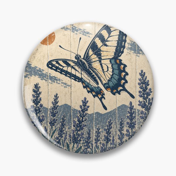 Item preview, Swallowtail Butterfly in the Lavender Field Wild Animal Wildlife Art designed and sold by VisualArtsOasis.