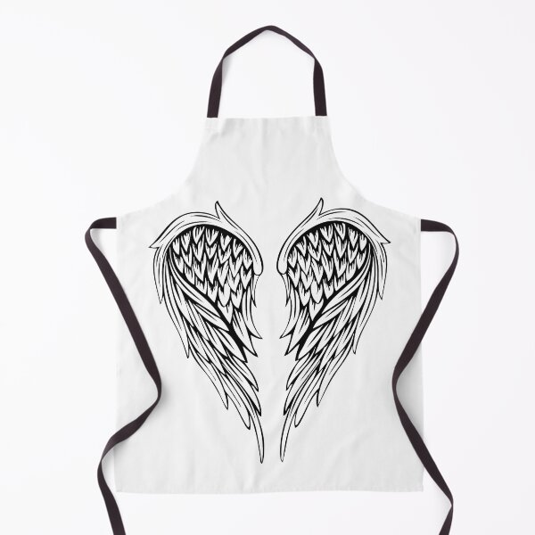 Item preview, Angel Wings Drawing | Black and White Feather Wings designed and sold by ShabanMerch.