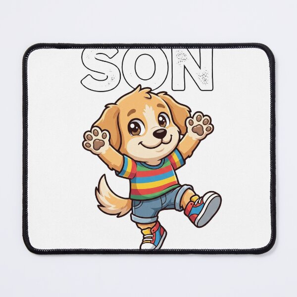 Item preview, Cute Son Dog Rainbow Colorful Son Gift Family Design designed and sold by favoprintaart.