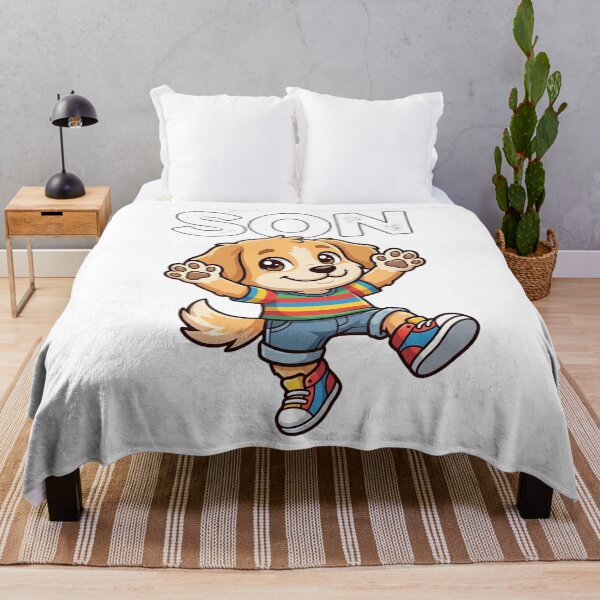 Item preview, Cute Son Dog Rainbow Colorful Son Gift Family Design designed and sold by favoprintaart.