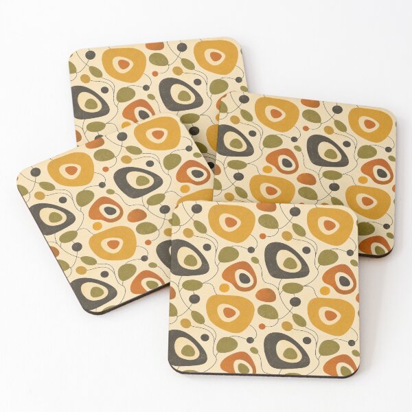 Item preview, Atomic Pebbles Mid Century Modern Seamless Pattern designed and sold by Golden Era Studio.