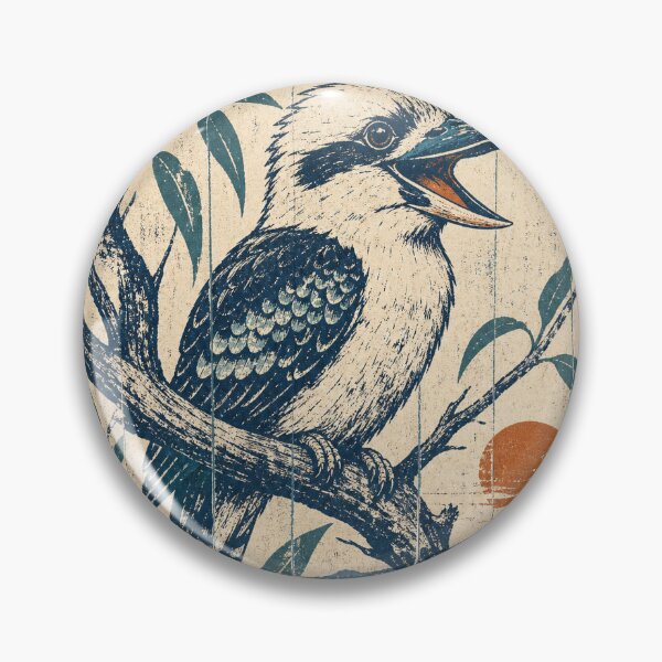 Item preview, Kookaburra in the Gum Tree Wild Animal Wildlife Art designed and sold by VisualArtsOasis.