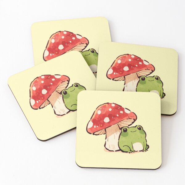Item preview, Happy Frog Beside Red Mushroom designed and sold by jianina-alondra.