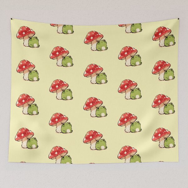 Item preview, Happy Frog Beside Red Mushroom designed and sold by jianina-alondra.