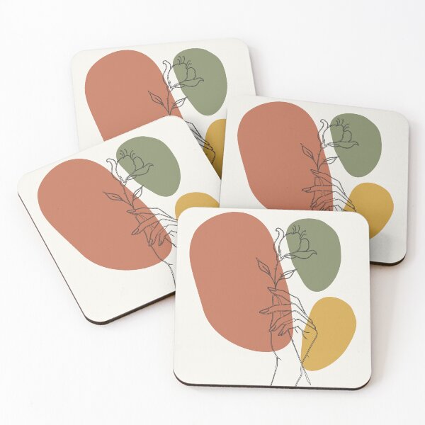 Item preview, Minimalist Boho Line Art Hand Holding Flower Abstract Botanical designed and sold by Joshbrowny.