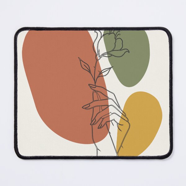 Item preview, Minimalist Boho Line Art Hand Holding Flower Abstract Botanical designed and sold by Joshbrowny.