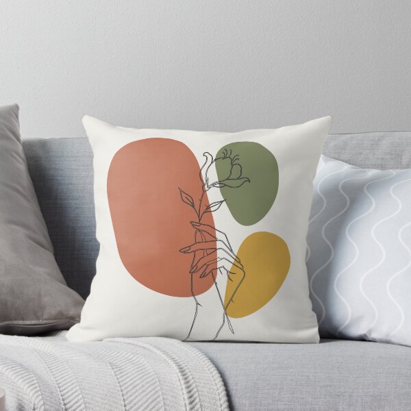 Item preview, Minimalist Boho Line Art Hand Holding Flower Abstract Botanical designed and sold by Joshbrowny.