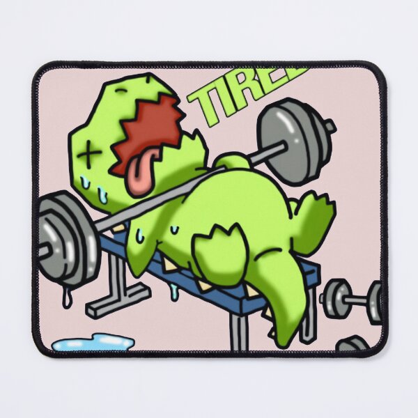 Item preview, Tired Dinosaur Weightlifting Funny designed and sold by CrewSacan.