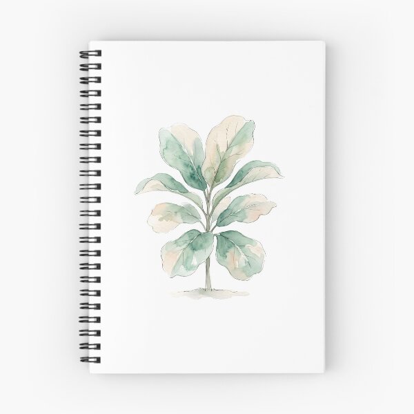 Item preview, Watercolor Fiddle Leaf Fig Print | Emerald Green Plant Art designed and sold by PLANT LOVER'S PARADISE.