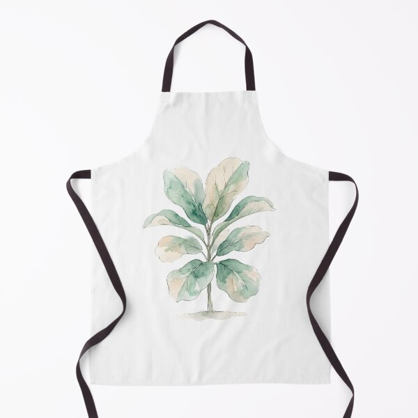 Item preview, Watercolor Fiddle Leaf Fig Print | Emerald Green Plant Art designed and sold by PLANT LOVER'S PARADISE.