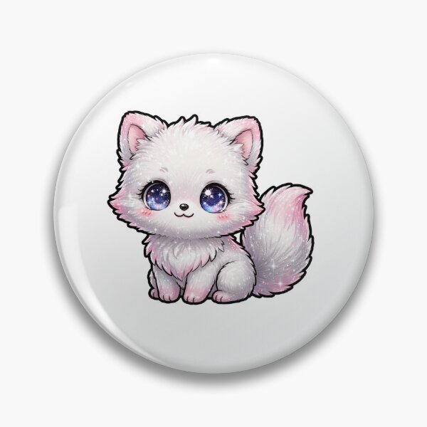 Item preview, White Ombre Shiny Fox - Cute Fluffy Pastel Fox Kawaii Glitter Fur designed and sold by PrettyCrypt.