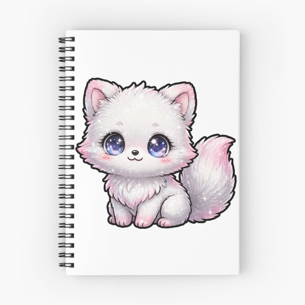 Item preview, White Ombre Shiny Fox - Cute Fluffy Pastel Fox Kawaii Glitter Fur designed and sold by PrettyCrypt.