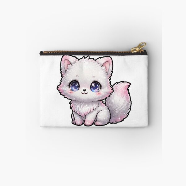 Item preview, White Ombre Shiny Fox - Cute Fluffy Pastel Fox Kawaii Glitter Fur designed and sold by PrettyCrypt.