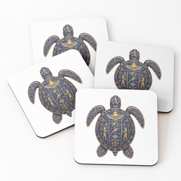 Item preview, Eye of Horus Sea Turtle | Ocean Ancient Egypt Art Collection designed and sold by Zaru Art Studio.