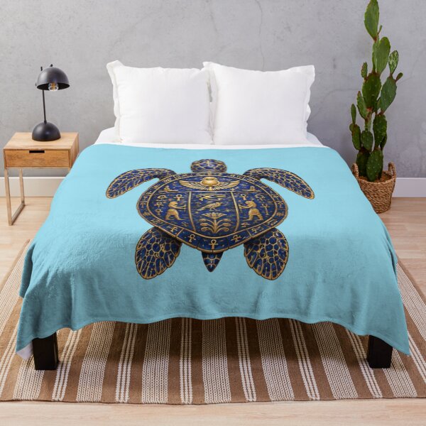 Item preview, Eye of Horus Sea Turtle | Ocean Ancient Egypt Art Collection designed and sold by Zaru Art Studio.