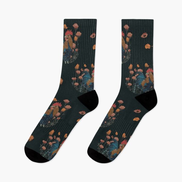 Item preview, Vintage Country Rooster in Poppy Meadow (Green) designed and sold by Grey-Lilly.