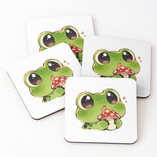 Item preview, Big Eyed Frog Holding Mushroom designed and sold by jianina-alondra.
