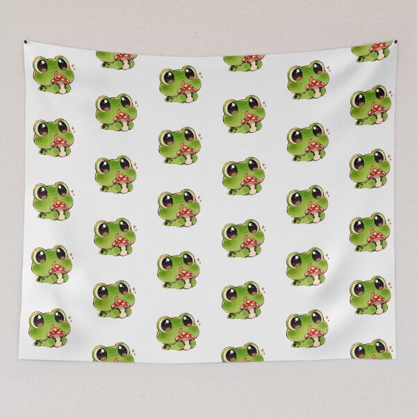 Item preview, Big Eyed Frog Holding Mushroom designed and sold by jianina-alondra.