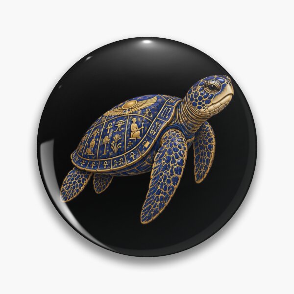 Item preview, Sacred Eye Sea Turtle | Ocean Ancient Egypt Art Collection designed and sold by Zaru Art Studio.