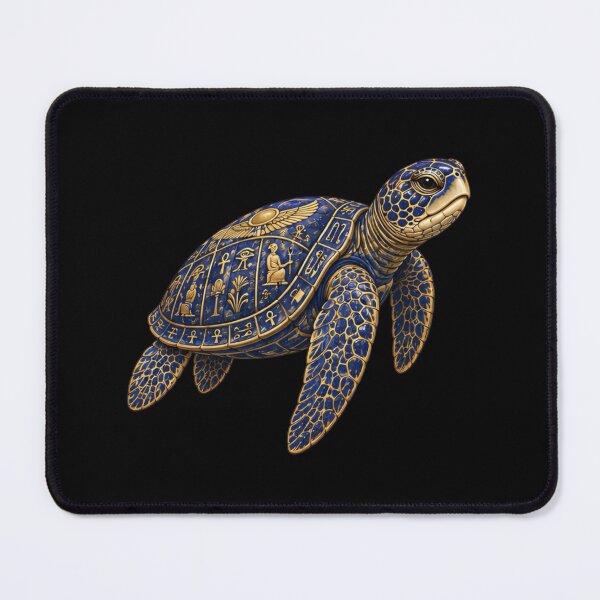 Item preview, Sacred Eye Sea Turtle | Ocean Ancient Egypt Art Collection designed and sold by Zaru Art Studio.