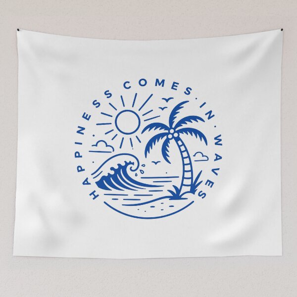 Item preview, Happiness Comes in Waves designed and sold by gunaone-design.
