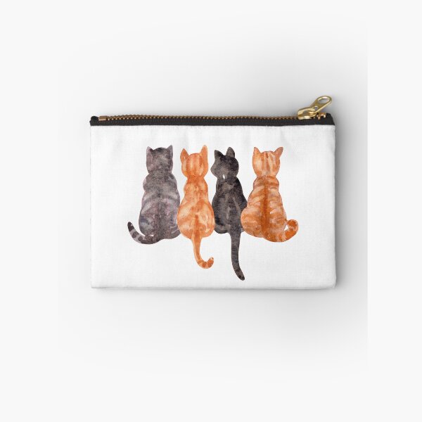 Item preview, Four Curious Cats Hand-Painted Watercolor Illustration designed and sold by andrebalest.art.