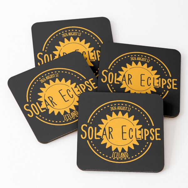 Item preview, Iceland 2026 august 12 Solar Eclipse orange color esign designed and sold by EmeraldeaArt.