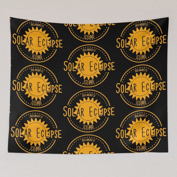 Item preview, Iceland 2026 august 12 Solar Eclipse orange color esign designed and sold by EmeraldeaArt.