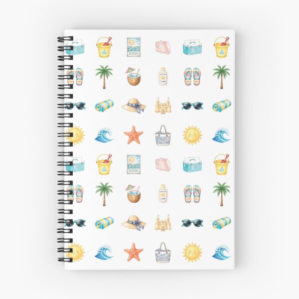 Item preview, Cute Summer Beach Sticker Pack Watercolor Vacation Ocean Art designed and sold by Pavnud.