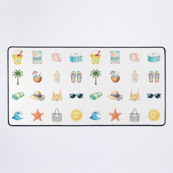 Item preview, Cute Summer Beach Sticker Pack Watercolor Vacation Ocean Art designed and sold by Pavnud.