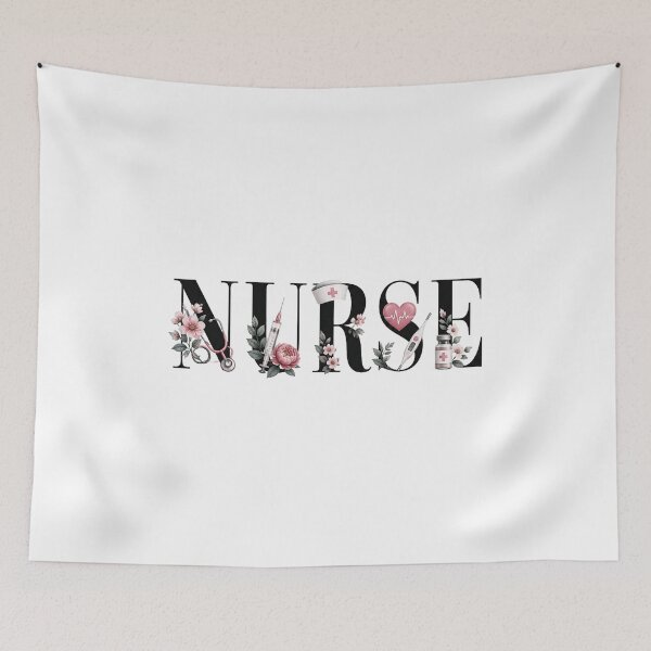 Item preview, NURSE Elegant Botanical Typography designed and sold by YNELENT.