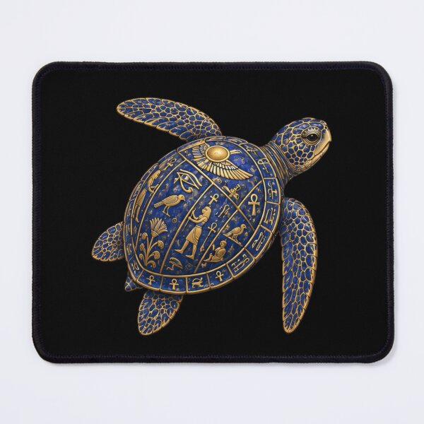 Item preview, Sacred Symbol Sea Turtle | Ocean Ancient Egypt Art Collection designed and sold by Zaru Art Studio.