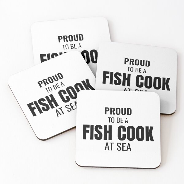 Item preview, Proud to be a Fish Cook at Sea (Black) designed and sold by ShipCrewNation.
