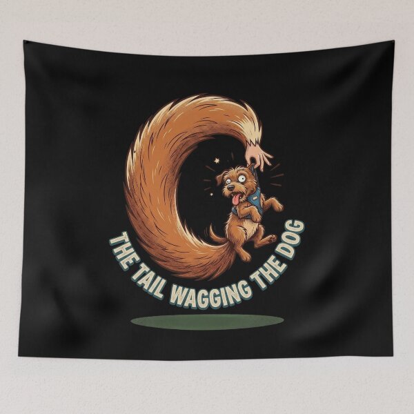 Item preview, The Tail Wagging The Dog - Hilarious Idiom Funny Puppy Graphic designed and sold by khaled-bahaa.