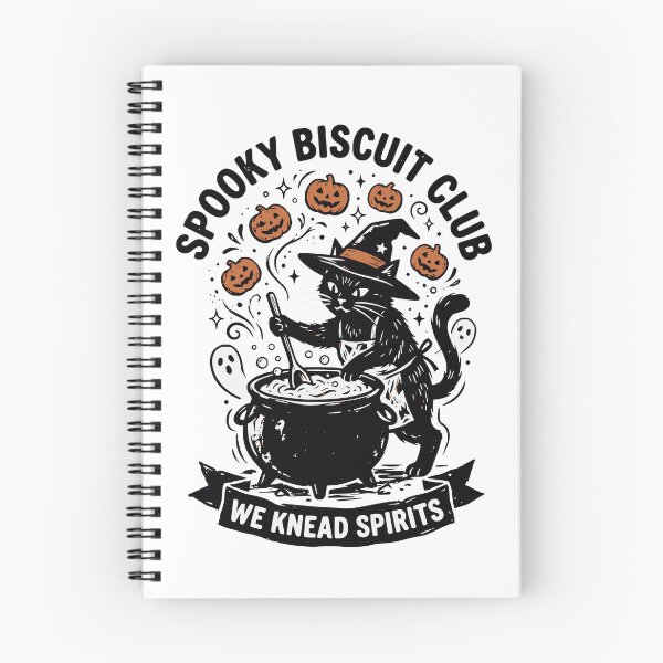 Item preview,  Spooky Biscuit Club, Halloween Baking, Cat Witch Kitchen Gift, Knead Spirits Pun, October Baker designed and sold by FENNORIA.