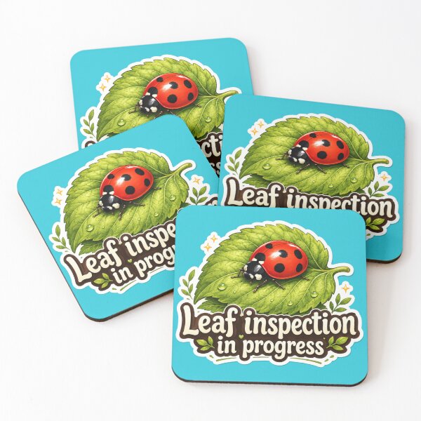 Item preview, Leaf Inspection in Progress Ladybird Illustration designed and sold by ChirpInc.