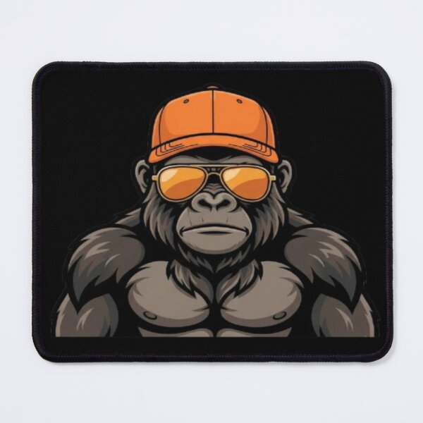 Item preview, Cool Gorilla with Orange Cap and Aviator Sunglasses Art designed and sold by DailySparks.