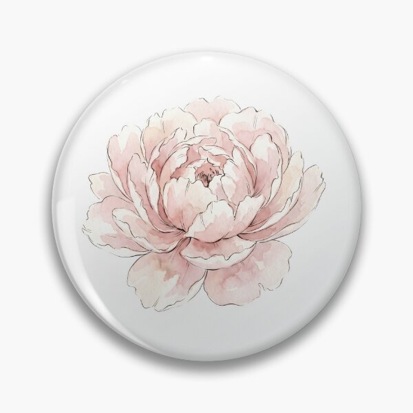 Item preview, Watercolor Peony Print | Blush Flower Art designed and sold by PLANT LOVER'S PARADISE.