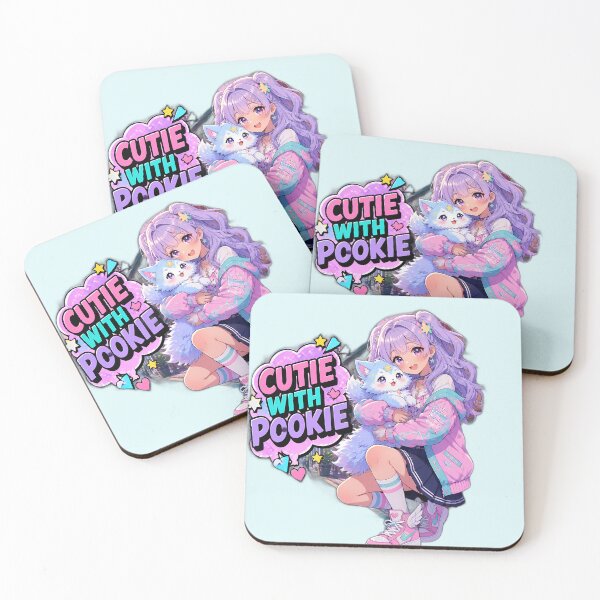 Item preview, Cutie With Pookie - Kawaii Anime Girl & Magical Pet designed and sold by Swizzy2vore.