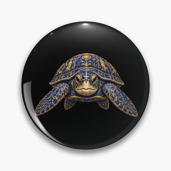 Item preview, Winged Sun Sea Turtle | Ocean Ancient Egypt Art Collection designed and sold by Zaru Art Studio.