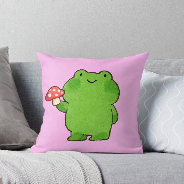 Item preview, Frog Standing Holding Red Mushroom designed and sold by jianina-alondra.