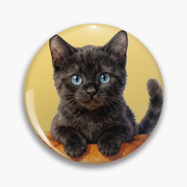 Item preview, Black watercolor puppy cat and pumpkin designed and sold by WildArtIT.