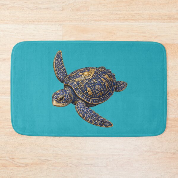 Item preview, Lapis Blue Sea Turtle | Ocean Ancient Egypt Art Collection designed and sold by Zaru Art Studio.