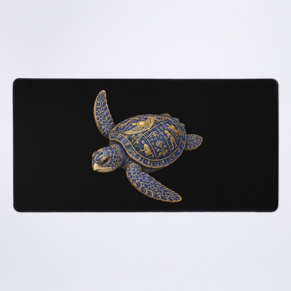 Item preview, Lapis Blue Sea Turtle | Ocean Ancient Egypt Art Collection designed and sold by Zaru Art Studio.