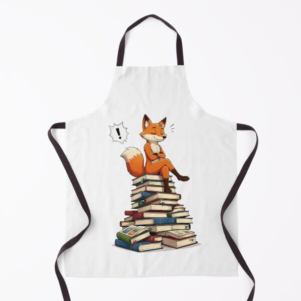 Item preview, Cute Wise Fox Sitting on Stack of Books designed and sold by Inka Moon Design.
