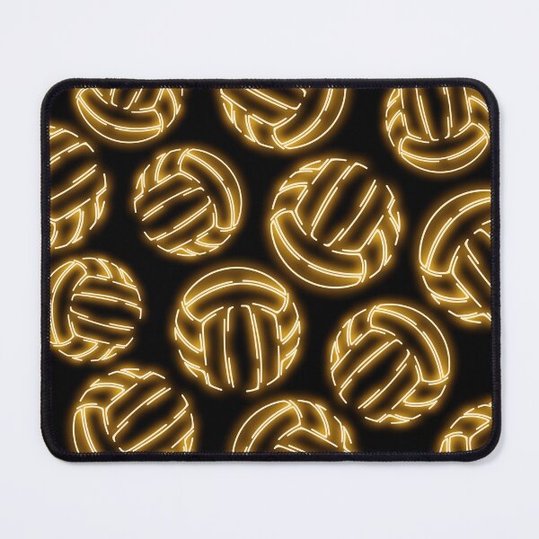 Item preview, Gold neon glow sketched line art volleyballs designed and sold by katzdzynes.