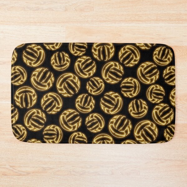 Item preview, Gold neon glow sketched line art volleyballs designed and sold by katzdzynes.