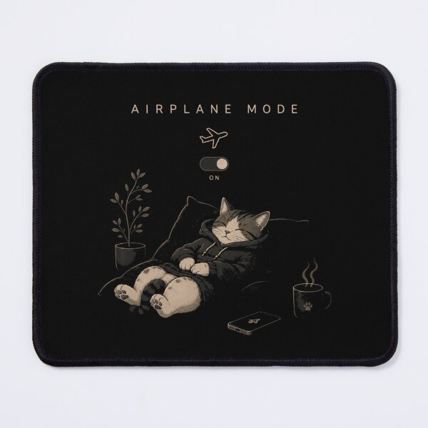 Item preview, Airplane Mode Minimal Cat designed and sold by JalwaWear.