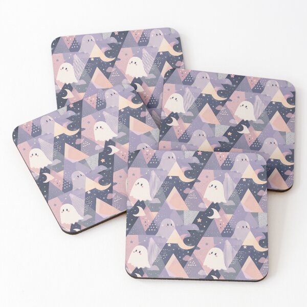 Item preview, Abstract Geometric Ghost Shape Night Pattern designed and sold by Thai Vibe Studio.