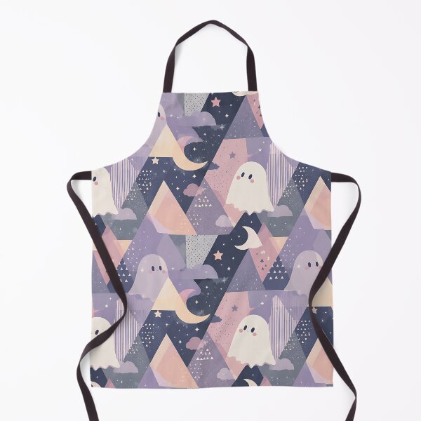 Item preview, Abstract Geometric Ghost Shape Night Pattern designed and sold by Thai Vibe Studio.